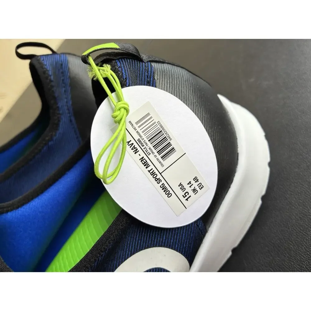 OOFOS Men's Blue Black OOmg Sport Low Top Slip on New 03012023-157 Size 15